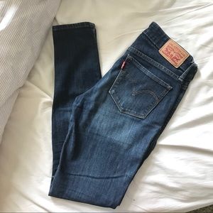 Levis 711 Skinny Denim Washed Jeans Size 25
